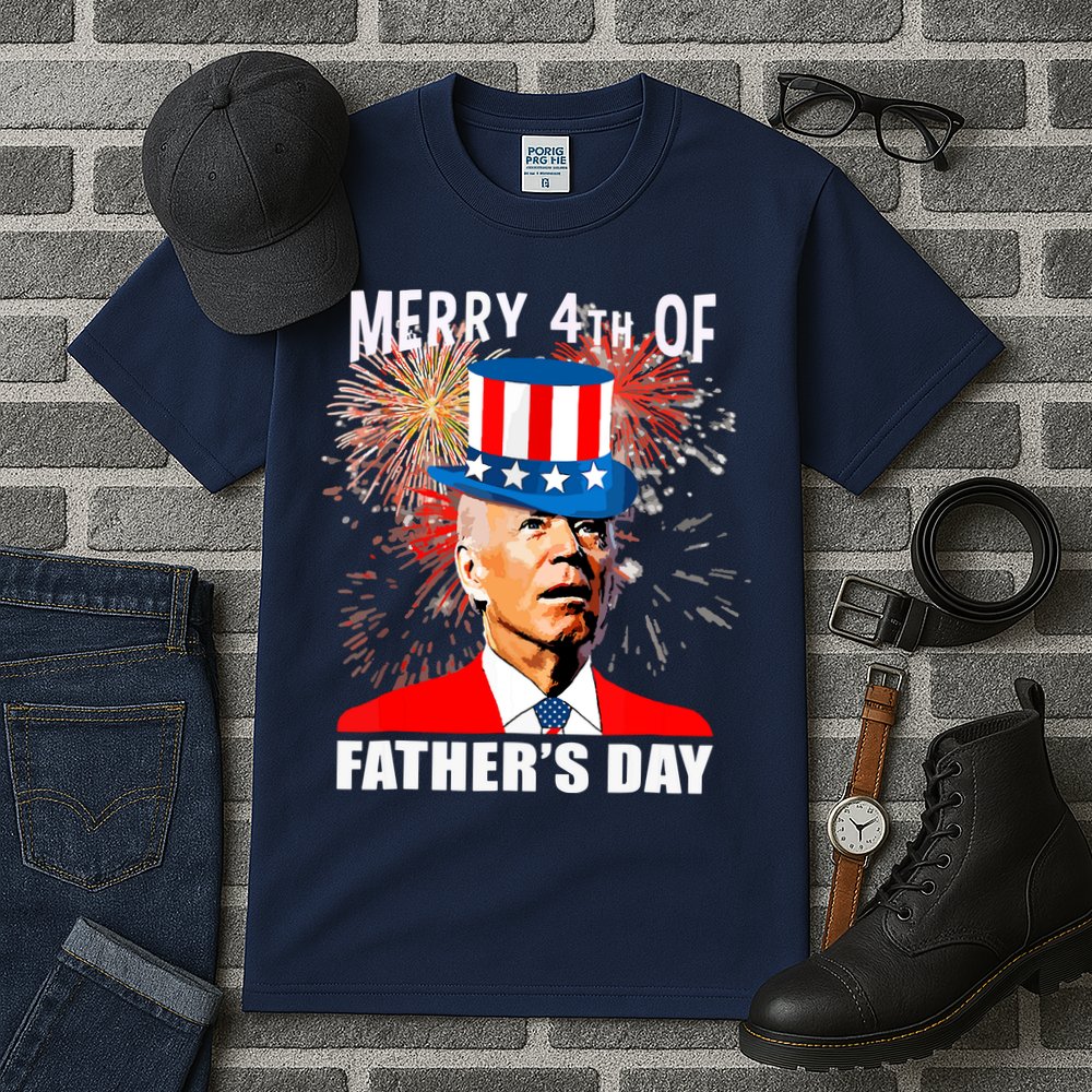 Biden 4th Of July Joe Biden Happy Father's Day Funny Tall T-Shirt