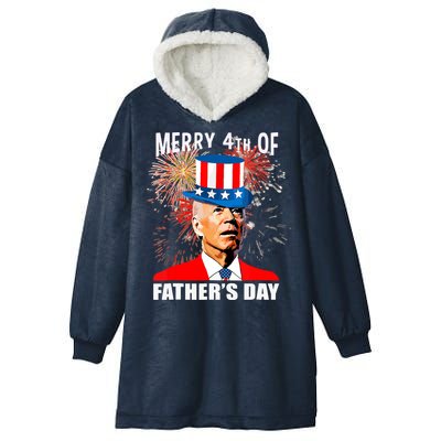Biden 4th Of July Joe Biden Happy Father's Day Funny Hooded Wearable Blanket