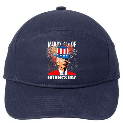 Biden 4th Of July Joe Biden Happy Father's Day Funny 7-Panel Snapback Hat