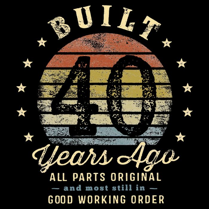Built 40 Years Ago All Parts Original Gifts 40th Birthday Tall T-Shirt