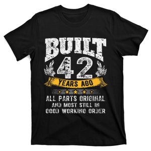 Built 42 Years Ago All Parts Original 42nd Birthday Retro T-Shirt