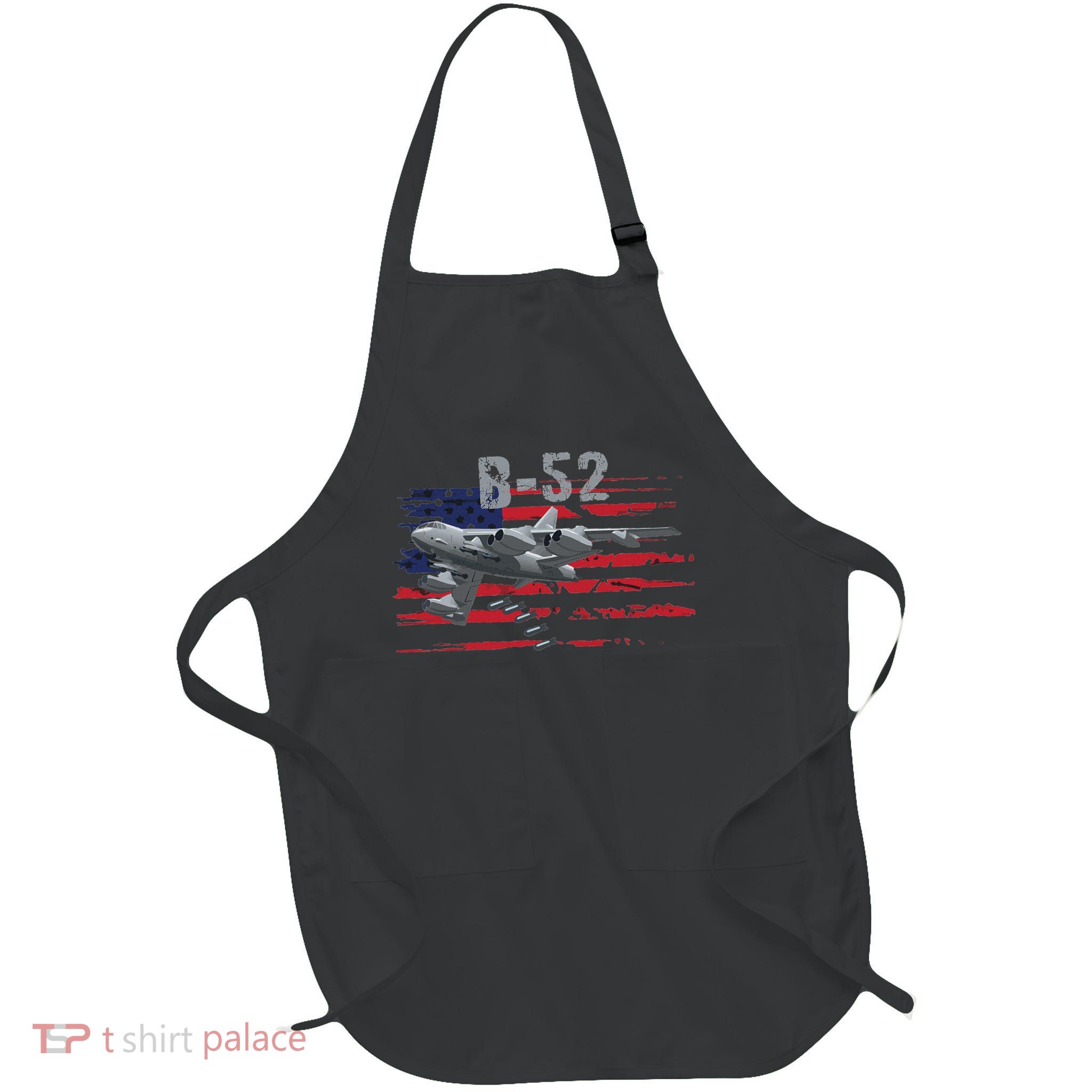 B 52 Buff Military Airplane Flag Full-Length Apron With Pockets