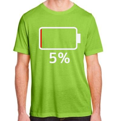 Battery 5 Charged Energy Battery Low Battery Low Dead Adult ChromaSoft Performance T-Shirt