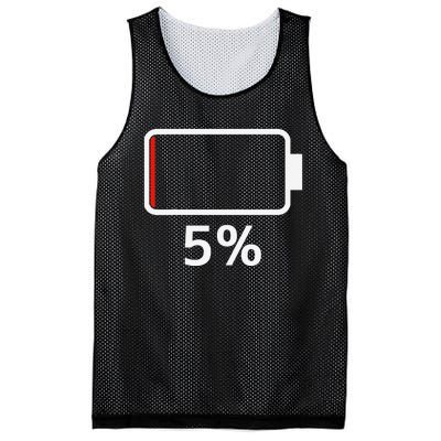 Battery 5 Charged Energy Battery Low Battery Low Dead Mesh Reversible Basketball Jersey Tank