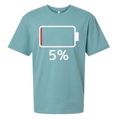 Battery 5 Charged Energy Battery Low Battery Low Dead Sueded Cloud Jersey T-Shirt