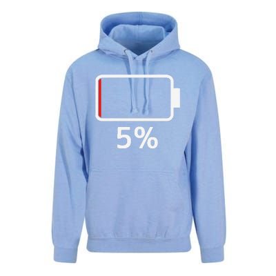 Battery 5 Charged Energy Battery Low Battery Low Dead Unisex Surf Hoodie