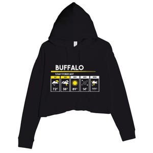 Buffalo 5 Days Forecast Crop Fleece Hoodie