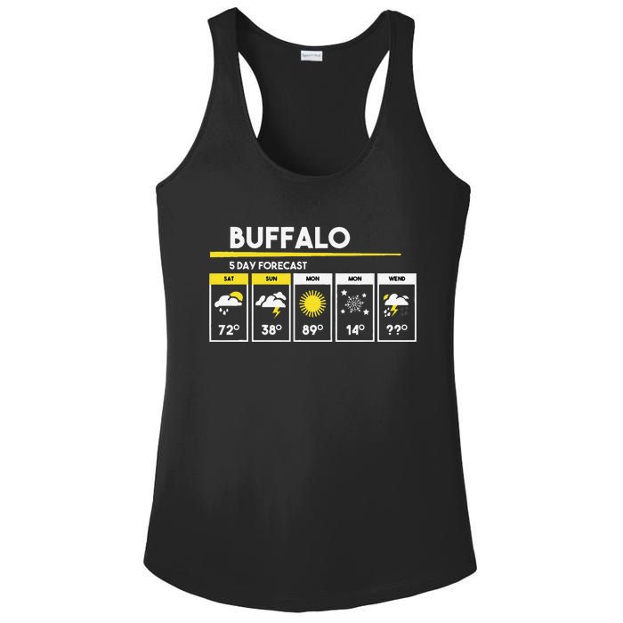 Buffalo 5 Days Forecast Ladies PosiCharge Competitor Racerback Tank