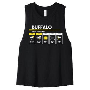 Buffalo 5 Days Forecast Women's Racerback Cropped Tank