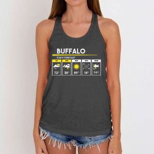 Buffalo 5 Days Forecast Women's Knotted Racerback Tank