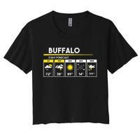 Buffalo 5 Days Forecast Women's Crop Top Tee