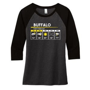 Buffalo 5 Days Forecast Women's Tri-Blend 3/4-Sleeve Raglan Shirt