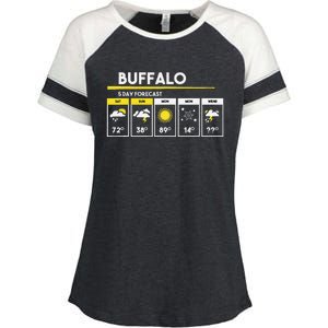 Buffalo 5 Days Forecast Enza Ladies Jersey Colorblock Tee