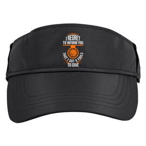 Basketball 5 Fouls Quote - Funny Basketball Adult Drive Performance Visor