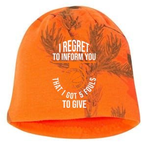 Basketball 5 Fouls Quote - Funny Basketball Kati - Camo Knit Beanie