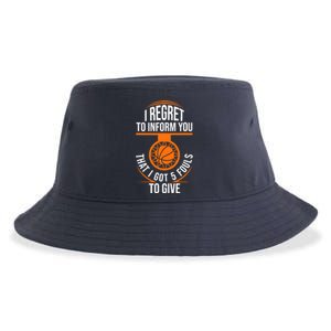 Basketball 5 Fouls Quote - Funny Basketball Sustainable Bucket Hat