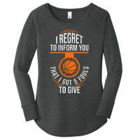 Basketball 5 Fouls Quote Funny Basketball Women's Perfect Tri Tunic Long Sleeve Shirt