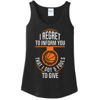 Basketball 5 Fouls Quote Funny Basketball Ladies Essential Tank