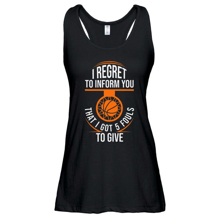 Basketball 5 Fouls Quote Funny Basketball Ladies Essential Flowy Tank