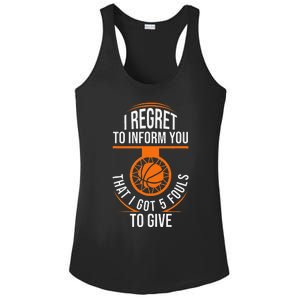 Basketball 5 Fouls Quote Funny Basketball Ladies PosiCharge Competitor Racerback Tank