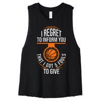 Basketball 5 Fouls Quote Funny Basketball Women's Racerback Cropped Tank