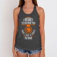 Basketball 5 Fouls Quote Funny Basketball Women's Knotted Racerback Tank