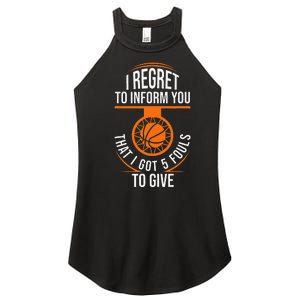 Basketball 5 Fouls Quote Funny Basketball Women's Perfect Tri Rocker Tank