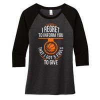 Basketball 5 Fouls Quote Funny Basketball Women's Tri-Blend 3/4-Sleeve Raglan Shirt