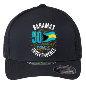 Bahamas 50th Independence Bahamian Flag Nassau Bahamas Flag Flexfit Unipanel Trucker Cap