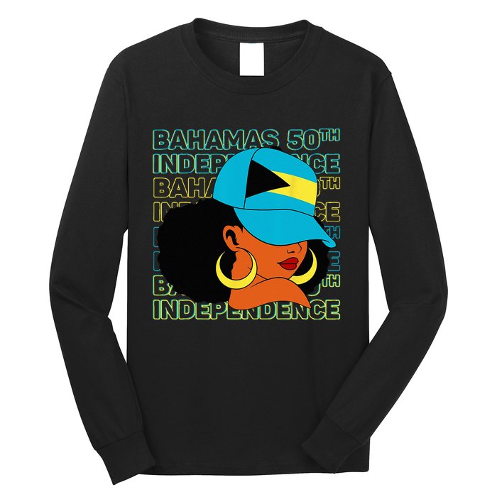 Bahamas 50th Independence Day Bahamian Bahamas Flag Long Sleeve Shirt