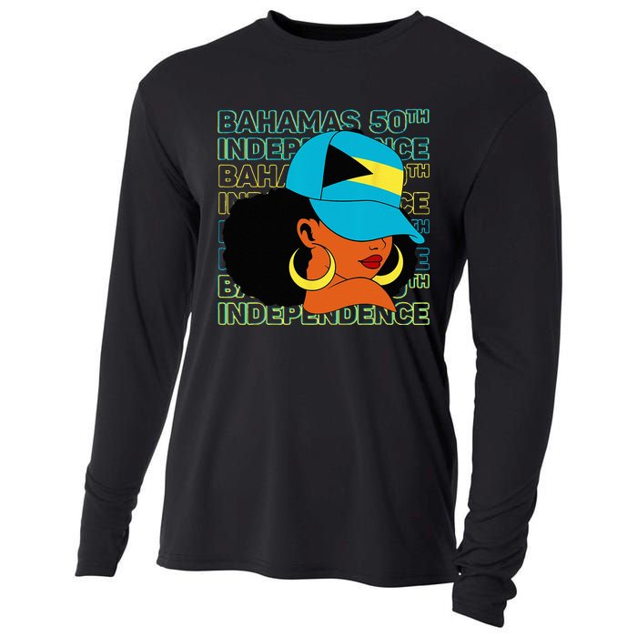 Bahamas 50th Independence Day Bahamian Bahamas Flag Cooling Performance Long Sleeve Crew