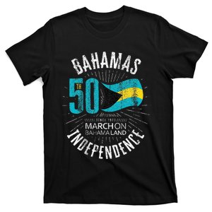 Bahamas 50th Independence Bahamian Flag Nassau Bahamas Flag T-Shirt