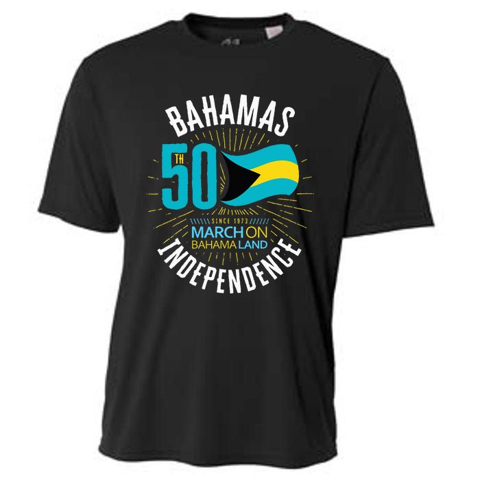 Bahamas 50th Independence Bahamian Flag Nassau Bahamas Flag Cooling Performance Crew T-Shirt