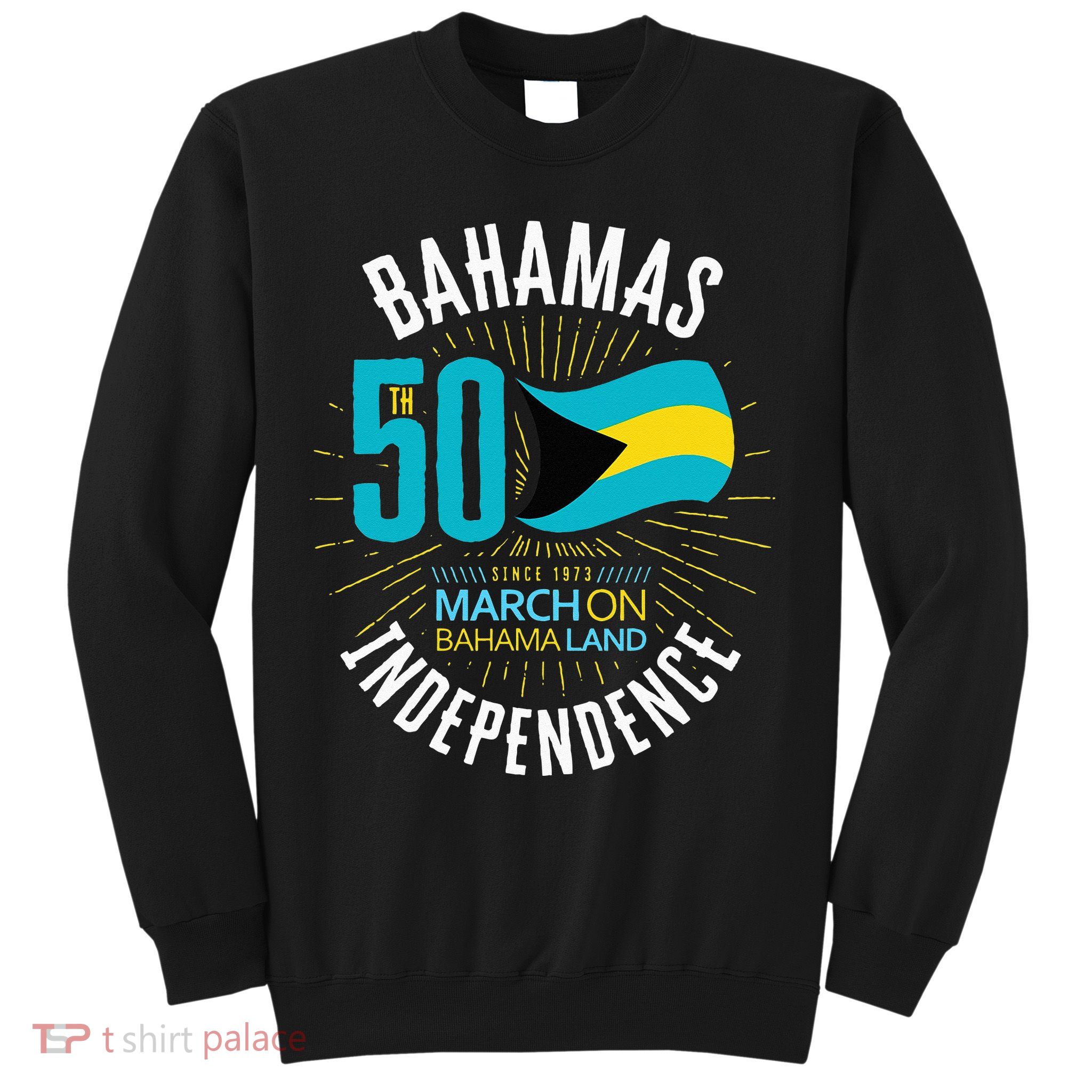 Bahamas 50th Independence Bahamian Flag Nassau Bahamas Flag Sweatshirt