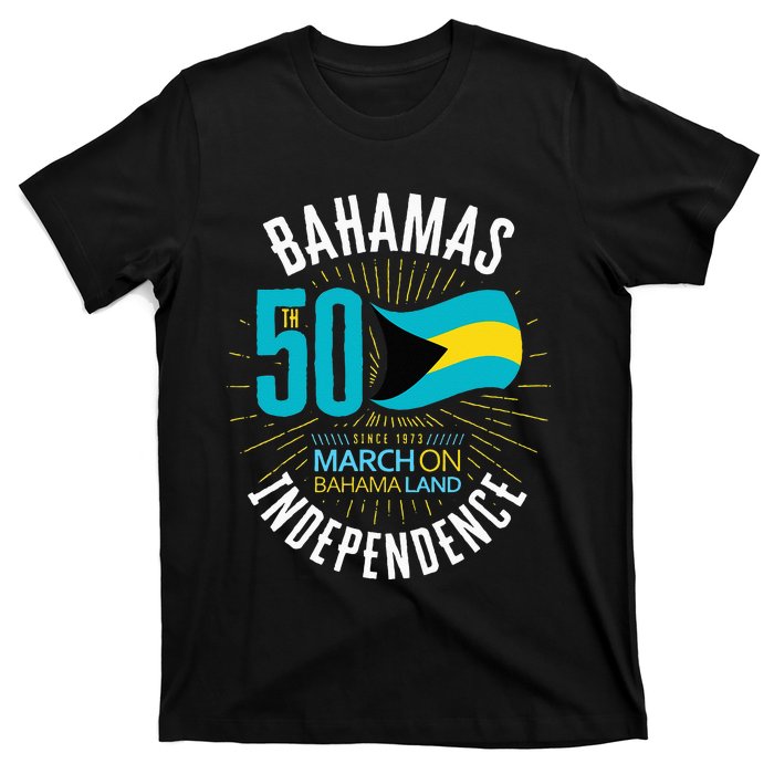 Bahamas 50th Independence Bahamian Flag Nassau Bahamas Flag T-Shirt