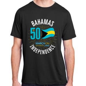 Bahamas 50th Independence Bahamian Flag Nassau Bahamas Flag Adult ChromaSoft Performance T-Shirt