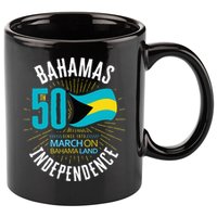 Bahamas 50th Independence Bahamian Flag Nassau Bahamas Flag 11oz C Handle Ceramic Mug