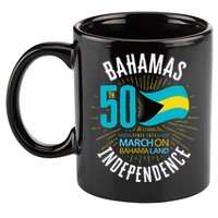 Bahamas 50th Independence Bahamian Flag Nassau Bahamas Flag 11oz C Handle Ceramic Mug