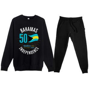 Bahamas 50th Independence Bahamian Flag Nassau Bahamas Flag Premium Crewneck Sweatsuit Set