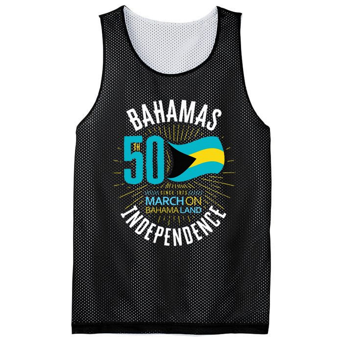 Bahamas 50th Independence Bahamian Flag Nassau Bahamas Flag Mesh Reversible Basketball Jersey Tank