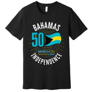 Bahamas 50th Independence Bahamian Flag Nassau Bahamas Flag Premium T-Shirt