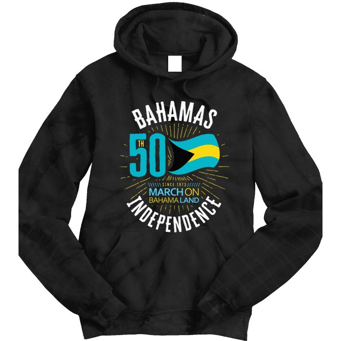 Bahamas 50th Independence Bahamian Flag Nassau Bahamas Flag Tie Dye Hoodie