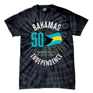 Bahamas 50th Independence Bahamian Flag Nassau Bahamas Flag Tie-Dye T-Shirt