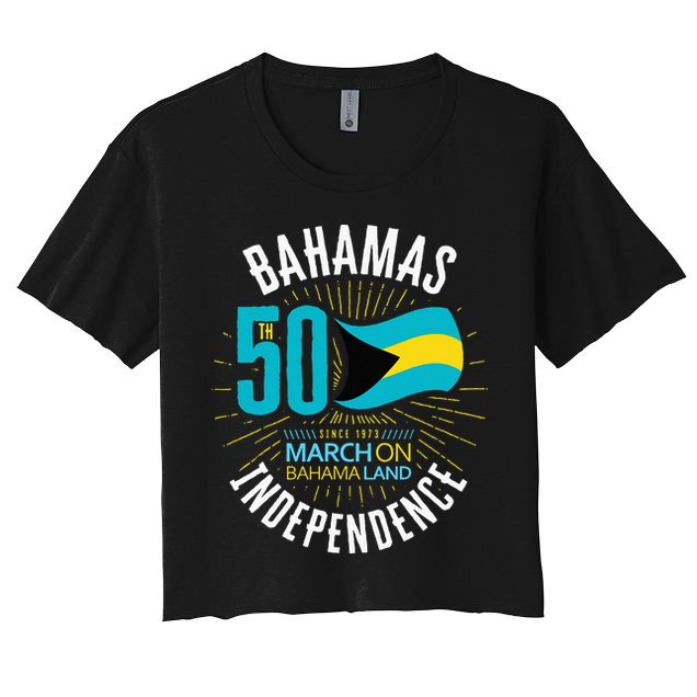 Bahamas 50th Independence Bahamian Flag Nassau Bahamas Flag Crop Top