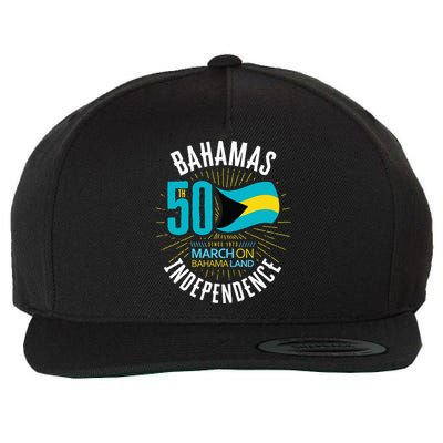 Bahamas 50th Independence Bahamian Flag Nassau Bahamas Flag Wool Snapback Cap