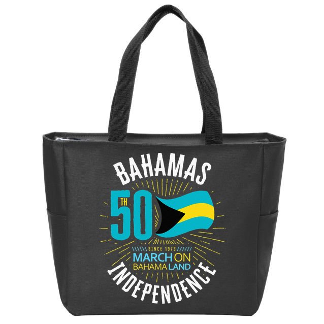 Bahamas 50th Independence Bahamian Flag Nassau Bahamas Flag Zip Tote Bag