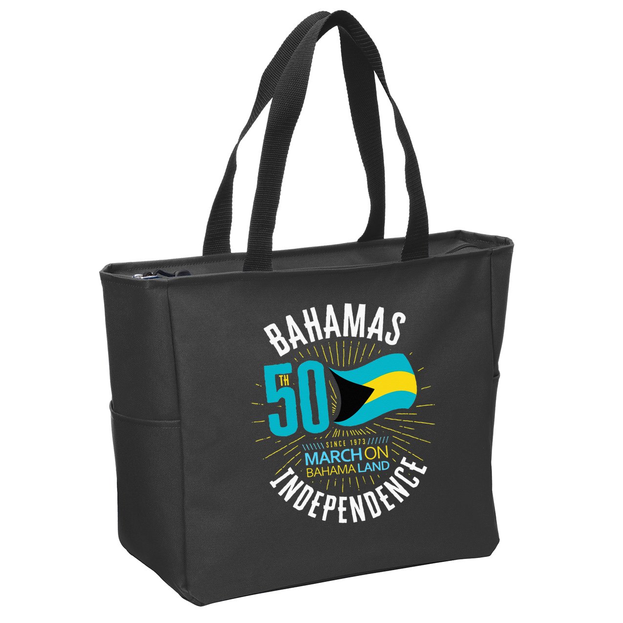Bahamas 50th Independence Bahamian Flag Nassau Bahamas Flag Zip Tote Bag
