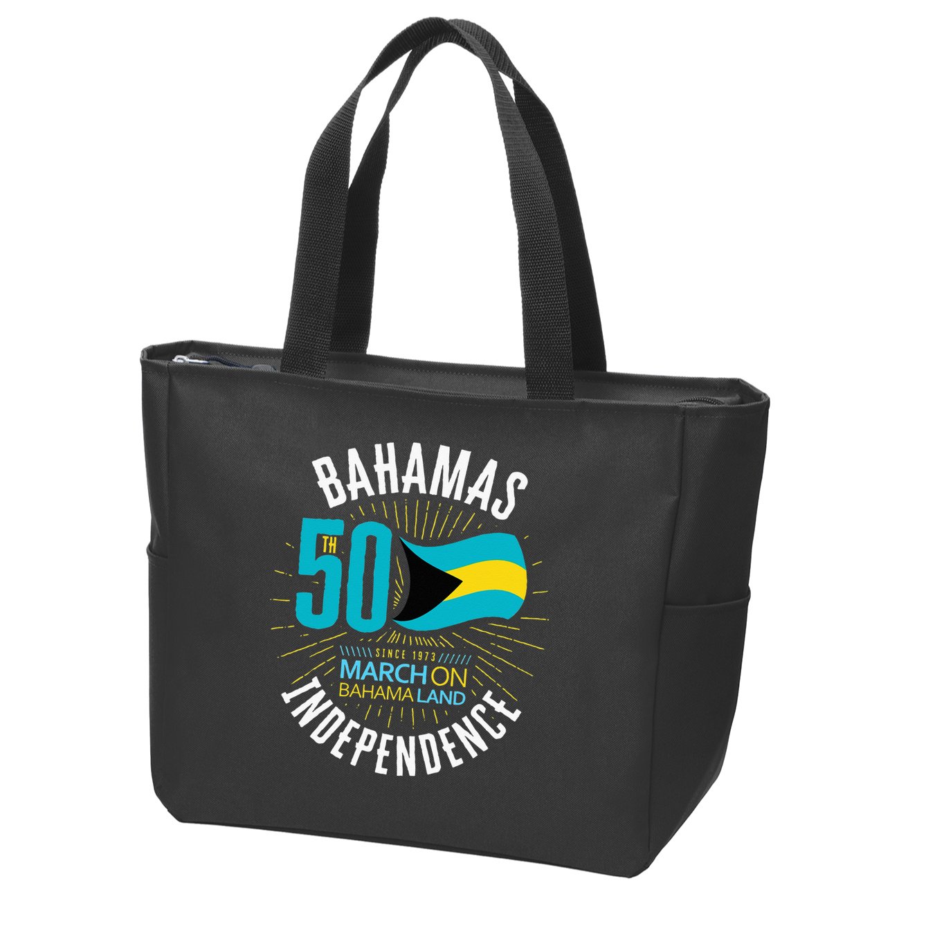 Bahamas 50th Independence Bahamian Flag Nassau Bahamas Flag Zip Tote Bag