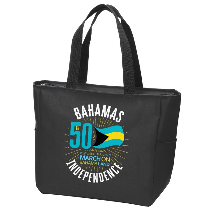 Bahamas 50th Independence Bahamian Flag Nassau Bahamas Flag Zip Tote Bag