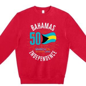 Bahamas 50th Independence Bahamian Flag Nassau Bahamas Flag Premium Crewneck Sweatshirt